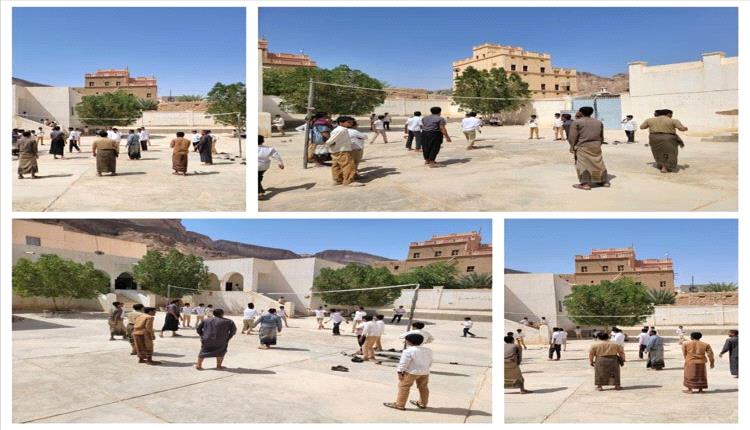 طلاب المجد يتفوقون على معلميهم في ودية الكرة الطائرة