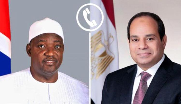السيسي يبحث مع رئيس جامبيا تعزيز التعاون والتنسيق الإقليمي في اتصال هاتفي