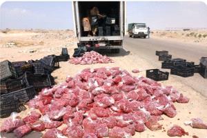 إتلاف 1500 كيلو من الفراولة الفاسدة في المنصورة بعد ضبطها بحملات رقابية في عدن