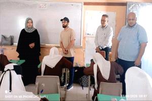 مدير صيرة يتفقد ثانوية باكثير ويطلع على الاستعدادات للامتحانات