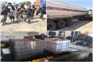 أمن المكلا يضبط مستودعاً لتهريب الديزل في منطقة الريان 