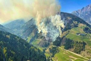 حريق ضخم يقضي على مساحة كبيرة في غابات النمسا