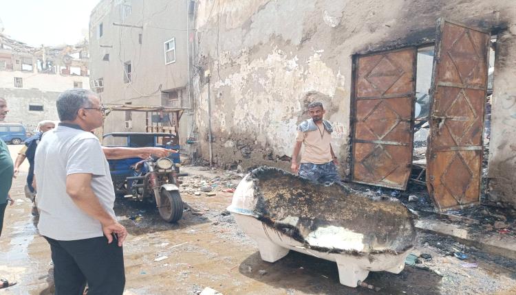 مدير عام المعلا يوجّه بالتحقيق في أسباب حريق مستودع الدكة وتشديد إجراءات السلامة