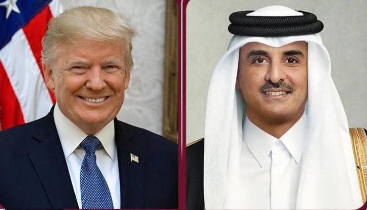 أمير قطر والرئيس الأميركي يناقشان جهود خفض التصعيد