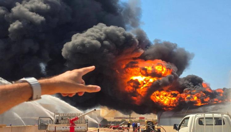 احتراق محطة كهرباء بمدينة الزاوية الليبية إثر هجوم بطائرة مسيرة