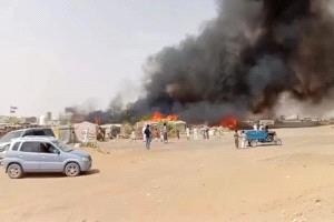 حريق يلتهم مساكن نازحين في مأرب ويشرد 8 أسر
