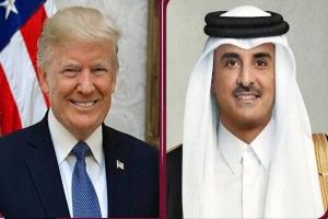 أمير قطر والرئيس الأميركي يناقشان جهود خفض التصعيد