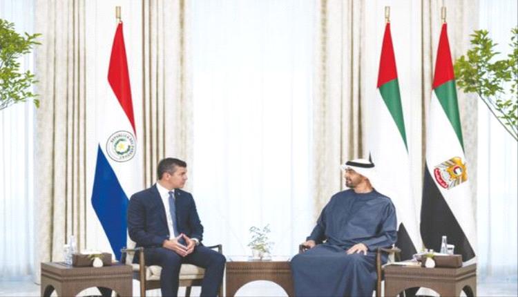 محمد بن زايد يستقبل رئيس باراغواي ويعزز التعاون التنموي بين البلدين