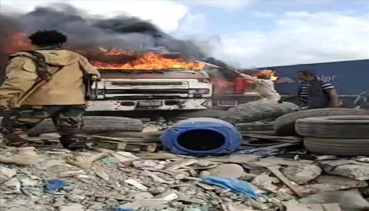 حريق مُفتعل بالشائعة… وميناء عدن يعمل بلا توقف