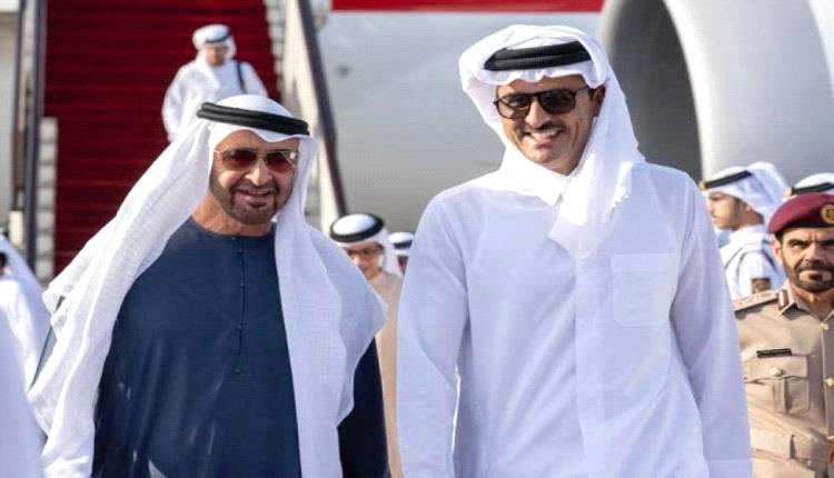 رئيس الإمارات وأمير قطر يبحثان التطورات الإقليمية