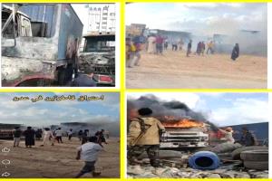 حريق هائل يلتهم شاحنات بميناء عدن للحاويات.. خسائر مادية كبيرة دون إصابات