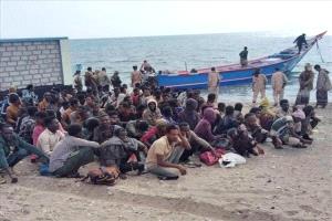 وصول 180 مهاجرًا إثيوبيًا إلى ساحل رضوم وارتفاع العدد إلى 1890 منذ مطلع العام