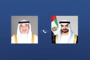 محمد بن زايد يطمئن على صحة وزير الداخلية الكويتي