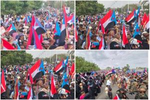 مليونية "الثبات والوفاء" في أبين: دعم للمجلس الانتقالي الجنوبي ومطالبة باستعادة دولة الجنوب العربي