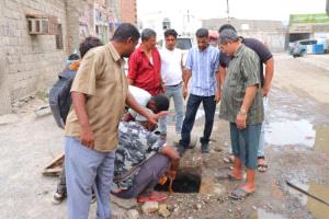 خورمكسر تطلق حملة شاملة لتصفية شبكات الصرف الصحي في أحيائها