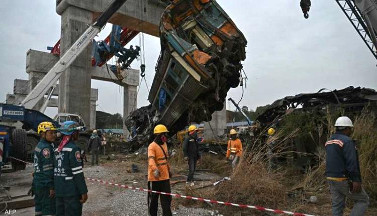 رافعة بناء تتسبب بكارثة.. مقتل وإصابة العشرات في تايلاند