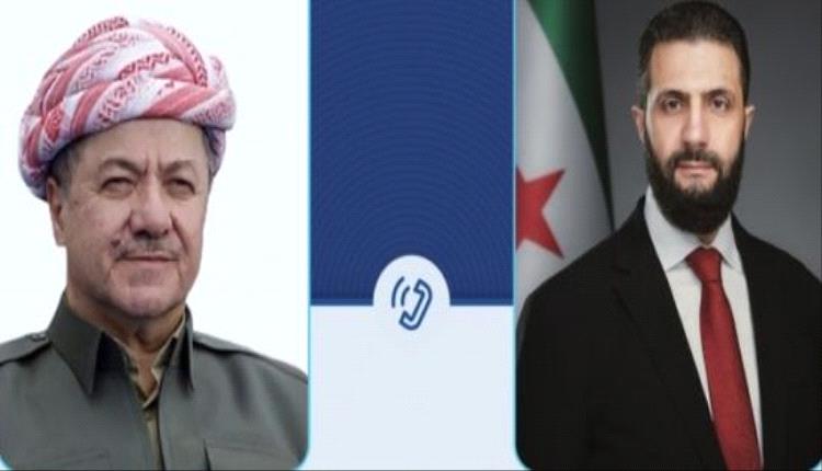الشرع وبارزاني.. تأكيد الحقوق ودعم استقرار سوريا