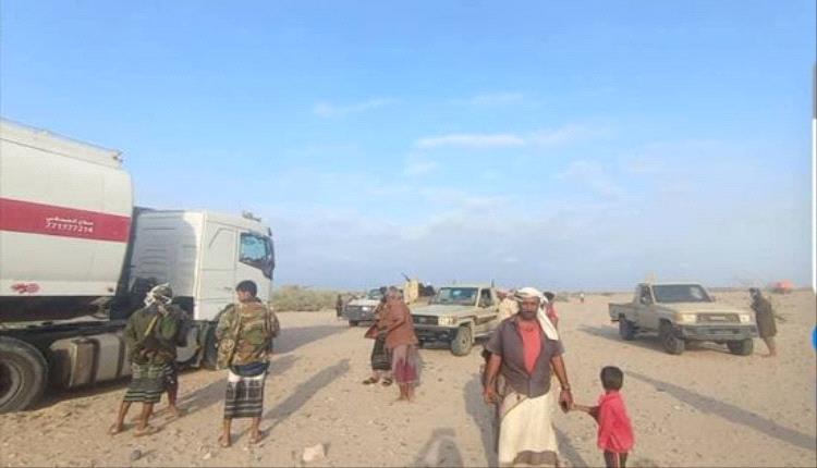 اشتباك أمني في أبين بعد احتجاز ناقلات وقود بأحور