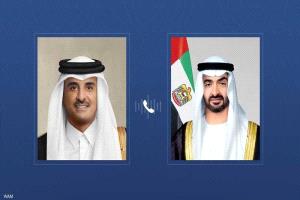 رئيس دولة الإمارات وأمير قطر يبحثان التطورات في المنطقة