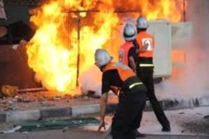 حريق يلتهم مقر الأونروا بالقدس بعد هدمه جزئيًا