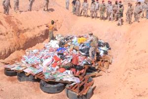 الوديعة تحرق شريان التهريب: إتلاف 594 كجم حشيش و118 ألف كبتاجون