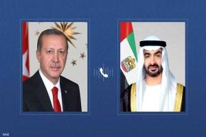 رئيس دولة الإمارات والرئيس التركي يبحثان التطورات الإقليمية