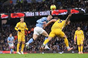 تعادل متوازن بين مانشستر سيتي وبرايتون في الدوري الإنجليزي