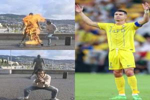 تمثال رونالدو يشتعل.. والشرطة تطارد «مخرب ماديرا»