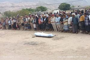 تشييع مهيب للشهيد محمد شايف إلى مسقط رأسه في الملاح بلحج