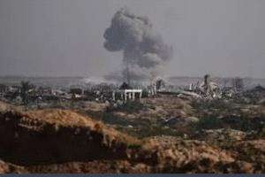 غارات إسرائيلية على منطقة داخل الخط الأصفر بغزة
