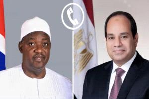 هاتفياً.. السيسي يبحث مع رئيس جامبيا العلاقات بين البلدين
