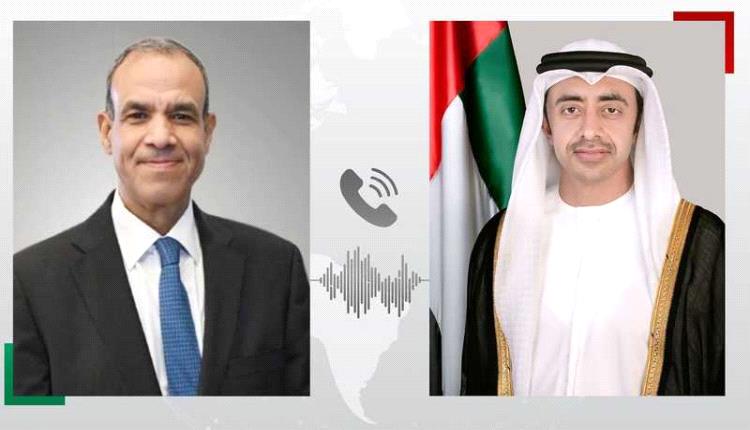 عبدالله بن زايد يبحث مع وزير خارجية مصر الأوضاع في المنطقة