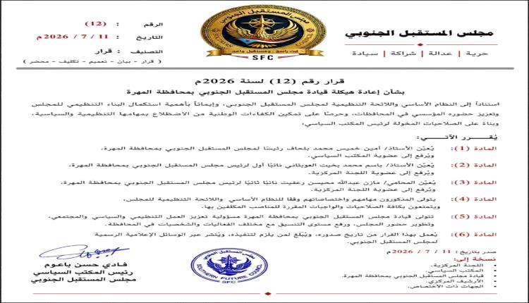 لتفعيل العمل المؤسسي.. 