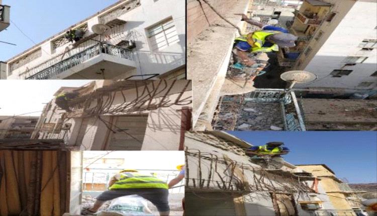 تدخل عاجل في التواهي لإزالة خطر مبنى مهدد بالانهيار قرب المسرح الوطني