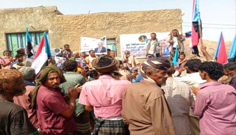 مسيرة جماهيرية في المضاربة ورأس العارة تؤكد دعم الانتقالي وتجدد التفويض للزبيدي