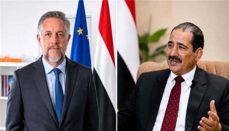 وزير الداخلية وسفير الاتحاد الأوروبي يناقشان تعزيز التعاون الأمني ودعم الاستقرار في اليمن