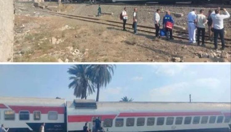 انحراف 4 عربات بقطار القاهرة - الإسكندرية داخل محطة كفر الزيات دون إصابات