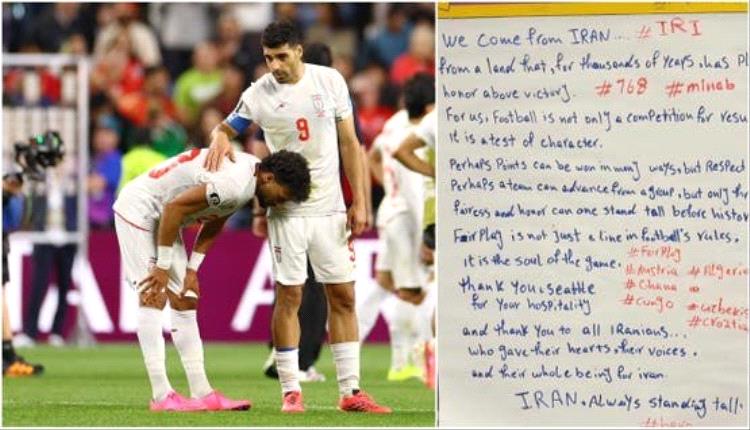 بعد مواجهة مصر.. منتخب إيران يودّع غرفة الملابس برسالة تحمل أبعادًا رياضية وإنسانية