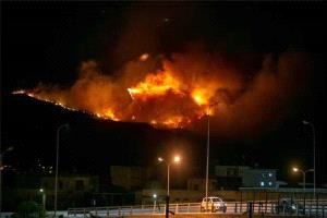 سيطرة الدفاع المدني على حريق واسع في غابات جبل ببوش شمال غرب تونس بعد تدخلات مكثفة