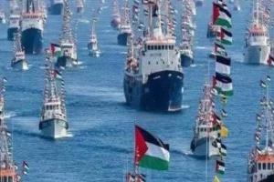 خارجية حكومة البرلمان تعلن بدء ترحيل قافلة الصمود 2 المتجهة إلى غزة