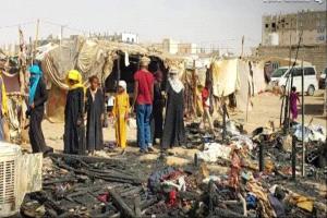 حرائق متكررة تهدد مخيمات مأرب.. 93 حادثة خلال 6 أشهر وخسائر بشرية ومادية متصاعدة