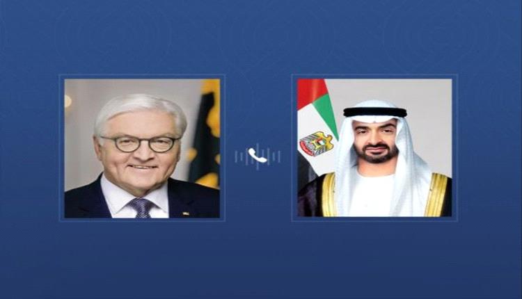 محمد بن زايد وشتاينماير يناقشان احتواء التصعيد الإقليمي