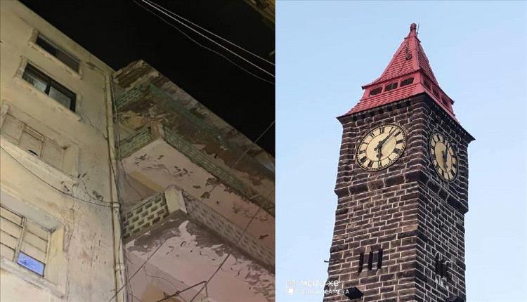 السلطة المحلية بالتواهي توضح ملابسات سقوط أحجار من مبنى في حي المسرح الوطني بعدن