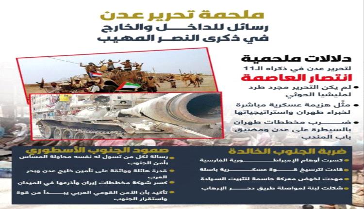 ذكرى تحرير عدن.. نصر كسر المشروع الإيراني