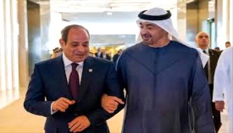 الرئيس المصري ونظيره الإماراتي يبحثان علاقات التعاون والتطورات الإقليمية