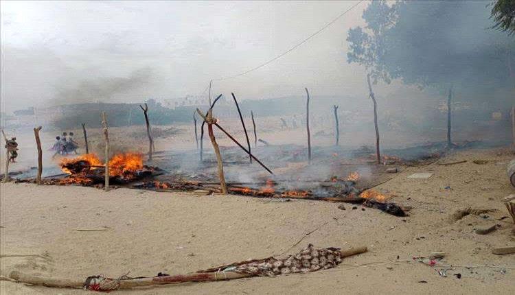 أبين: حريق خيمة مخصصة لعرس نسائي لهذا السبب