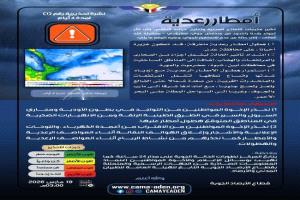 تحذير عاجل: أمطار رعدية غزيرة تجتاح عدن وعدة محافظات