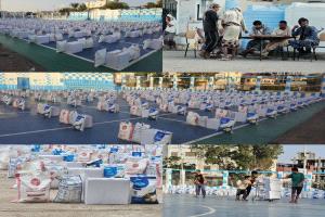 بدعم التحالف.. مبادرة العبيدي توزع سلالًا غذائية للأسر المحتاجة في عدن