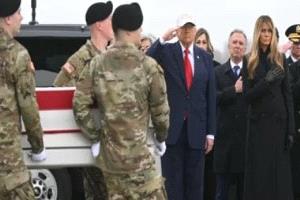ترامب يستقبل جثامين 6 جنود ويؤكد نصر أمريكا على إيران