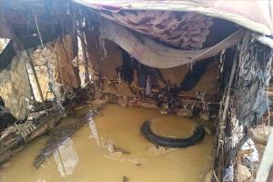 سيول شبوة تهدم منازل وتغرق مواشي الأهالي